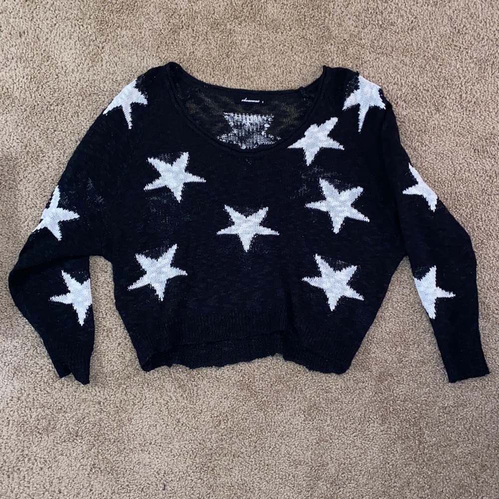 Black and white star sweater